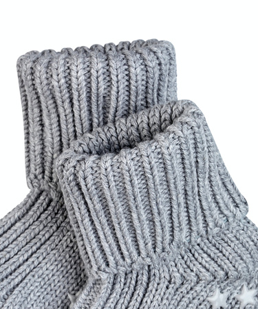 Wyprzedaż - Skarpetki niemowlęce antypoślizgowe FALKE Cotton Catspads SO CP light grey (10603-3400)