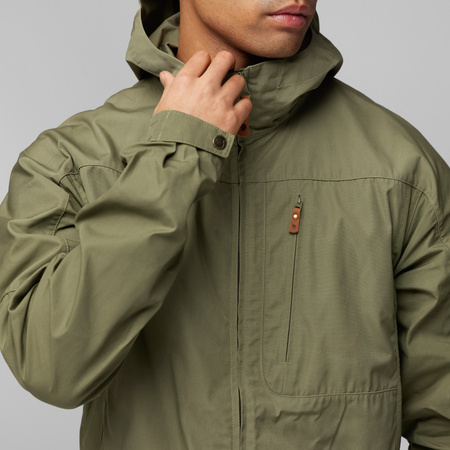 Kurtka z kapturem outdoorowa męska Fjällräven Sten Jacket M Green turystyczna zielona (F81679-620)