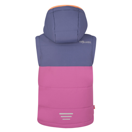 Kamizelka Trollkids Narvik XT Insulated malwowy różowy/fioletowy niebieski/papaja (730-242)