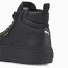 Sneakersy wysokie damskie Puma Karmen Mid buty na platformie z gładkiej skóry czarne (385857-02)