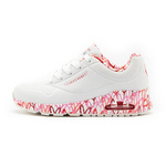  Sneakersy damskie Skechers X Jgoldcrown Uno - Loving Love serduszka białe (155506-WRPK)