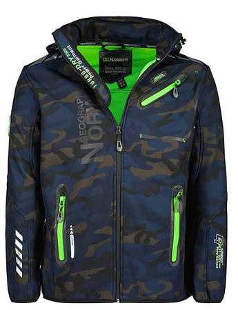 Kurtka męska granatowa Softshell Geographical Norway Royaute (WU1057H-GN-NAVY-GREEN)