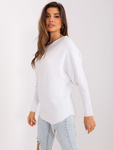 Biały damski sweter oversize z wiskozą  (PM-SW-PM-3588.00X)