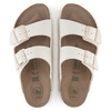 Klapki Birkenstock damskie Arizona Vegan Women Textile Narrow Eggshell na wąską stopę wegańskie (1022679)