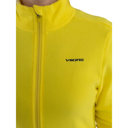 Wyprzedaż - Bluza polarowa damska Viking Tesero Lady żółta rozpinana trekkingowa (740/24/5658/6400)