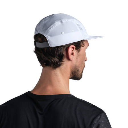 Sportowa czapka z daszkiem BUFF® 5 PANEL GO CAP R-SOLID WHITE (8428927437877)
