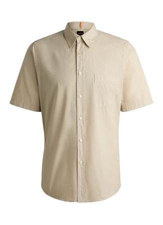 Koszula męska BOSS Relegant_6-short_M Light Beige (50537331-271)
