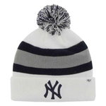 Czapka unisex 47 Brand NEW YORK YANKEES CUFF KNIT Biały (B-BRKAW17ACE-WH)