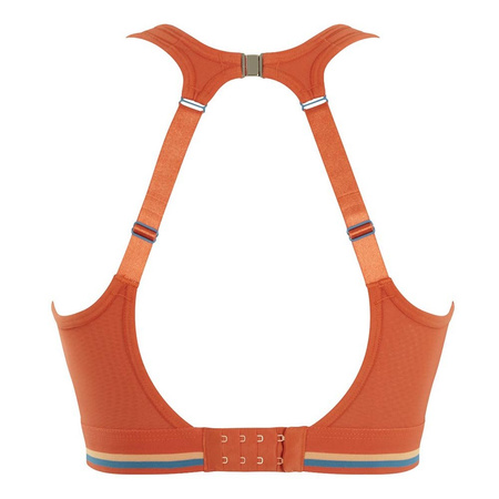 Biustonosz sportowy damski Panache Sport Non Wired Sports Bra bez fiszbin z regulowanymi ramiączkami pomarańczowy (7341R-SUNRISE-ORANGE)