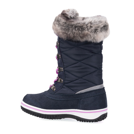 Buty zimowe dziewczęce Trollkids Girls Holmenkollen Snow Boots dla dziewczynki granatowe (171-114)