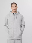 Bluza nierozpinana męska 4F grey z kapturem bawełniana szara (H4Z22-BLM352-27M)