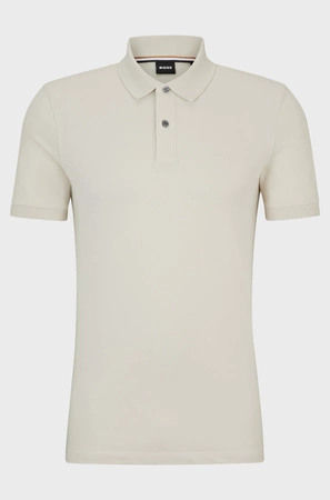 Koszulka Polo męska BOSS Pallas Open White regular fit beżowa (50468301-131)