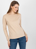 Beżowa bluzka longsleeve z bawełny BASIC FEEL GOOD  (RV-BZ-5121.18)