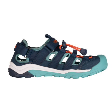 Sandały sportowe dziecięce dla chłopca/dziewczynki Trollkids Kids Kristiansand Sandal XT dark navy/dusky turquoise/glow orange (665-110)