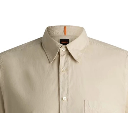 Koszula męska BOSS Relegant_6-short_M Light Beige (50537331-271)