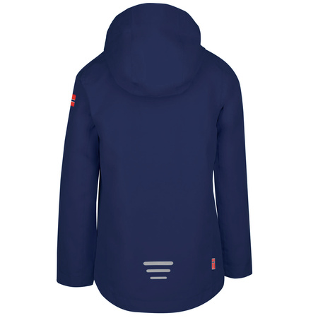 Kurtka przeciwdeszczowa dziecięca dla chłopca/dziewczynki Trollkids Kids Telemark Jacket navy/magenta (390-114)