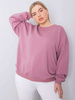 Brudnoróżowa bluza plus size bez kaptura   (RV-BL-6316.16X)