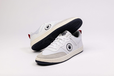 Wyprzedaż - Sneakersy męskie K-Swiss K-Varsity trampki buty sportowe białe (09075-130-M)