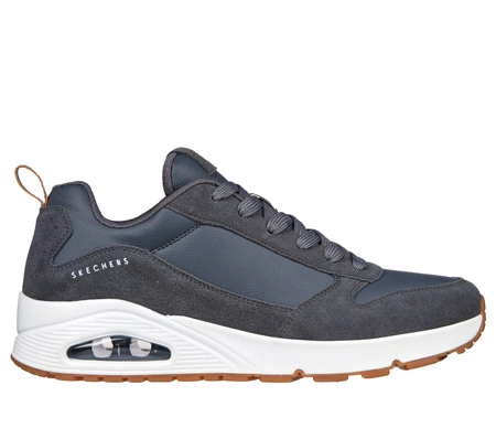 Wyprzedaż - Buty sportowe męskie Skechers Uno Stacre sneakersy granatowe (52468-CHAR)