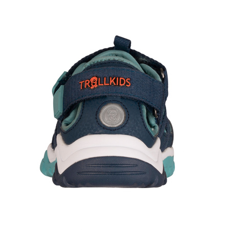 Sandały sportowe dziecięce dla chłopca/dziewczynki Trollkids Kids Kristiansand Sandal XT dark navy/dusky turquoise/glow orange (665-110)