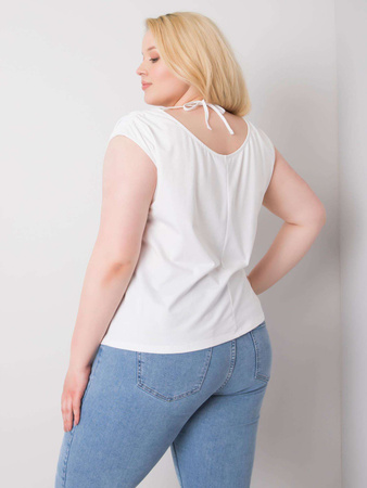 Biała bluzka plus size bawełniana (RV-BZ-6333.88)