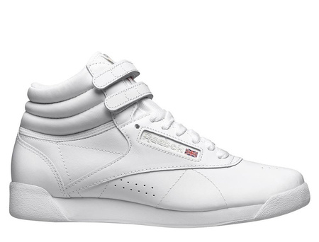 Buty sportowe wysokie damskie Reebok Freestyle Hi skórzane sneakersy białe (2431/100000103)