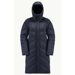 Kurtka zimowa damska Jack Wolfskin MARIENPLATZ COAT W night blue Down Insulated granatowa  (1206971_1010)