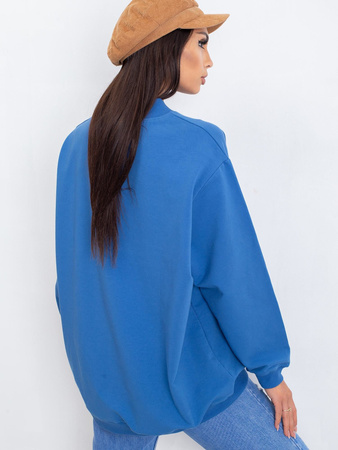 Wyprzedaż - Niebieska bawełniana bluza basic (RV-BL-5185.73P)