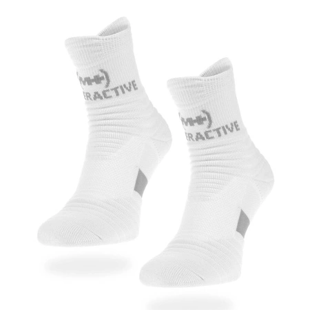 Wyprzedaż - Skarpety damskie/męskie białe Monotox Hyperactive Socks White 2-Pack (MX20009)