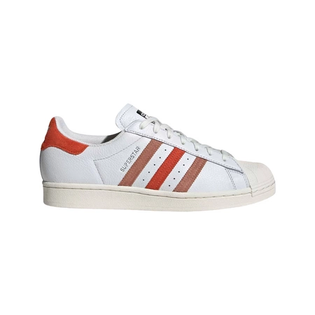 Sneakersy męskie adidas Superstar skórzane stylowe buty na co dzień biało-pomarańczowe (GZ9380)