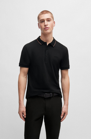 Koszulka Polo męska BOSS Paule 4 NERO slim fit czarna (50506195-002)