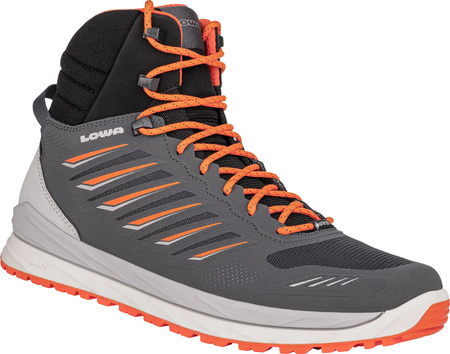 Wyprzedaż - Buty trekkingowe męskie Lowa Axos GTX Mid gore-tex graphit/flame wodoodporne (310844 7952)