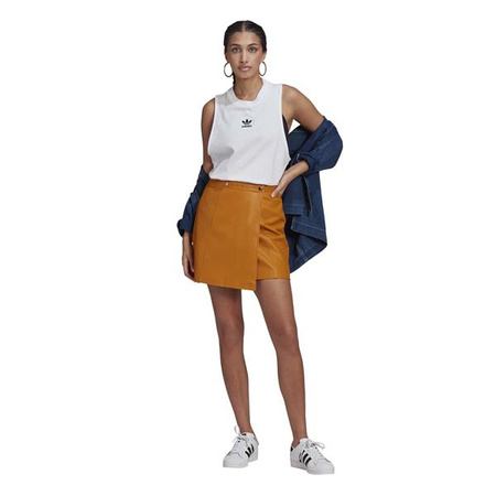 Wyprzedaż - Tank top damski adidas Originals TANK bawełniany na ramiączkach biały (GN2888)