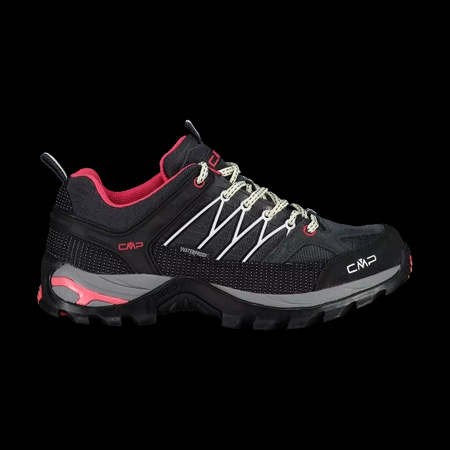Wyprzedaż - Buty trekkingowe damskie CMP RIGEL LOW WMN TREKKING SHOE WP szare trekkingi (3Q54456-76UC)