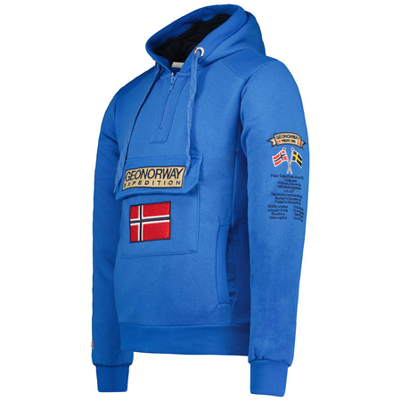 Bluza Geographical Norway GYMCLASS ROYAL BLUE EO DB MEN 100 błękit królewski męska (WU6582H/GNO-Royal Blue)