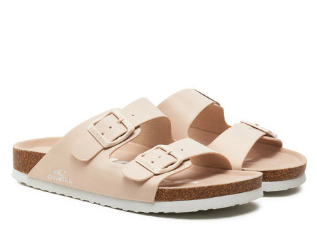 Wyprzedaż - Klapki na lato damskie ONeill Sandy Slider Women Low beżowe (9024101873D)