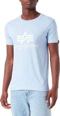 Koszulka męska Alpha Industries Basic T-Shirt z krótkim rękawem niebieski (100501-513)