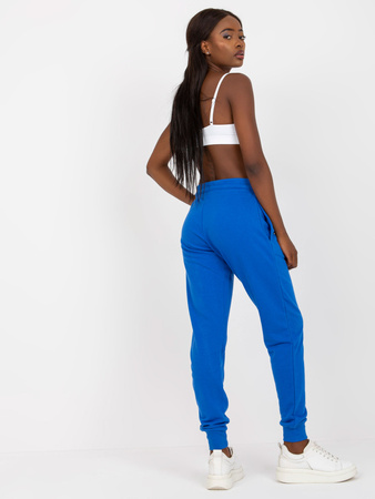 Wyprzedaż - Ciemnoniebieskie dresowe spodnie basic jogger   (B-005.56)