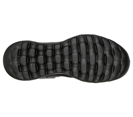 Wyprzedaż - Botki zimowe damskie Skechers On-The-Go Joy First Glance buty ze skóry zamszowej z futerkiem czarne (144041-BKGY)