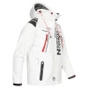 Kurtka sportowa męska Geographical Norway Techno MEN 056 BS3 szybkoschnąca z kapturem biała (WU1060H/GN)