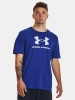 Koszulka sportowa męska UNDER ARMOUR Sportstyle bawełniana oddychająca niebieska (1329590-402)