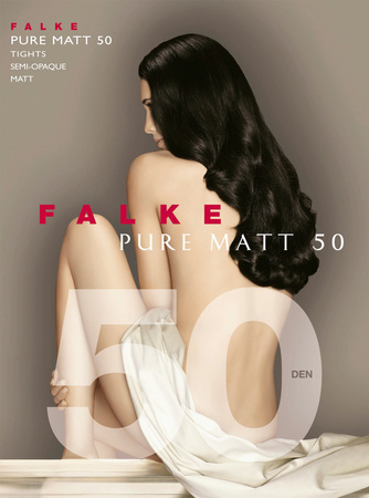 Wyprzedaż - Rajstopy półkryjące matowe 50 DEN Lycra FALKE Pure Matt 50 TI platinum (40150-3903)