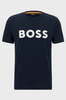 T-shirt męski BOSS Thinking 1 BLU koszulka na lato regular fit granatowa (50481923-405)