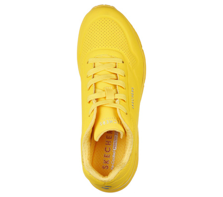 Wyprzedaż - Sneakersy damskie Skechers Uno Stand On Air buty sportowe żółte (73690-YEL)