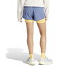 Spodenki adidas Own The Run 3-Stripes 2-IN-1 Short W Niebiesko-Pomarańczowe (IK5016)