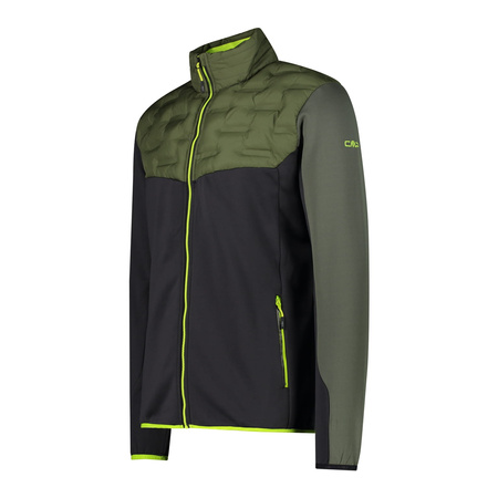 Kurtka sportowa męska CMP Man Jacket Hybrid pikowana góra zielona (32Z2927/U901)