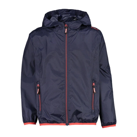 Wyprzedaż - Kurtka dziecięca przeciwdeszczowa CMP Kid G Jacket Rain Fix Hood granatowa (3X53255-28ML)