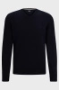 Sweter z dekoltem w serek BOSS Pacello-L BLU (50506042-404)