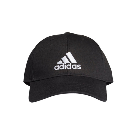 Czapka z daszkiem damska/męska adidas BBALL CAP COT regulowana z logo na przodzie czarna (FK0891)