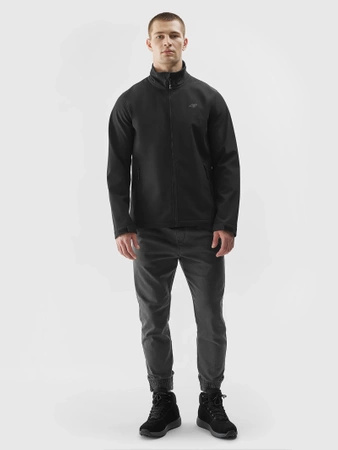 Kurtka softshell męska 4F wiatroodporna oddychająca membrana 5000 czarna (4FWAW23TSOFM209-20S)